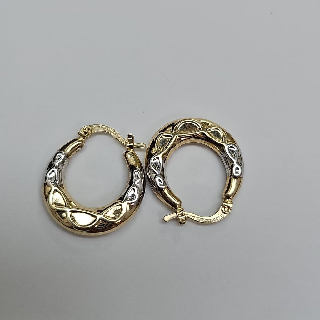 ARETES ARRACADAS COMBINADAS CON INFINITO 14K 2.2 GR (NUEVO)