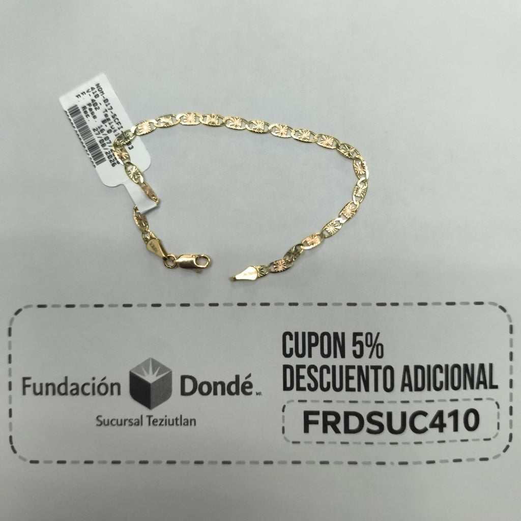 PULSERA GUCHI 14K 18 CM 2.8 GR (NUEVO)