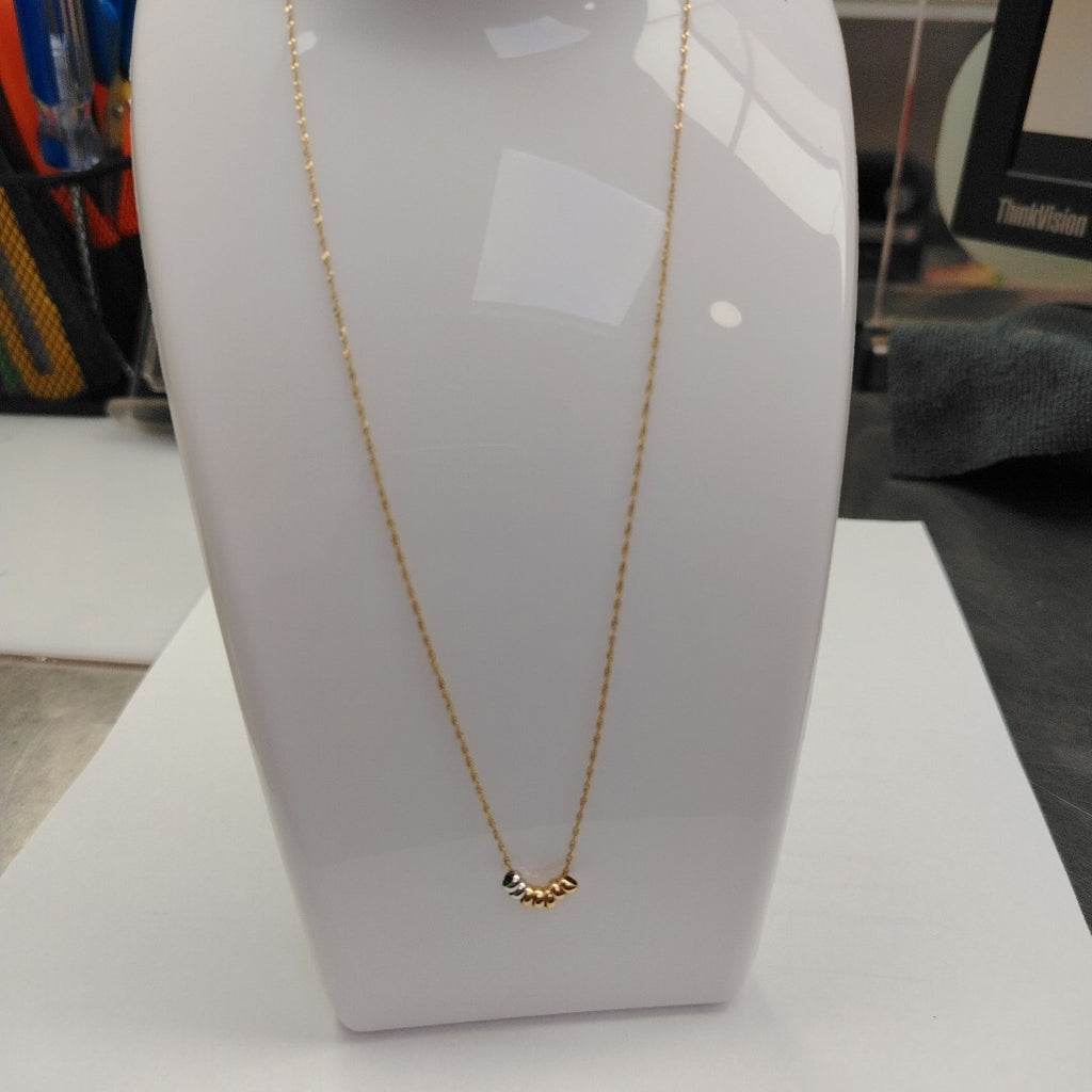CADENA,SEMANARIO DE ARGOLLAS RODIADO 14 K 1,10 GRMS (SEMINUEVO)