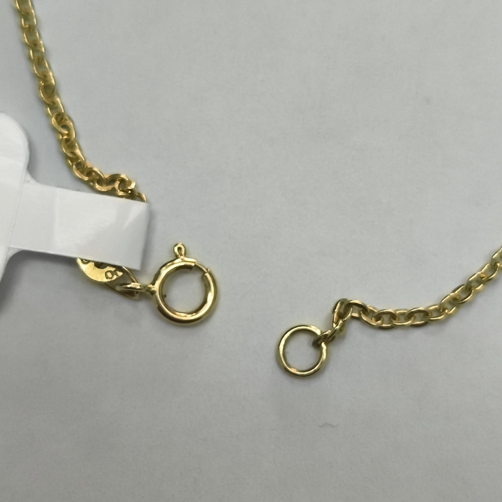PULSERA ESP CON FIG CORAZONES 14K 18 CM 1.8 GR (NUEVO)