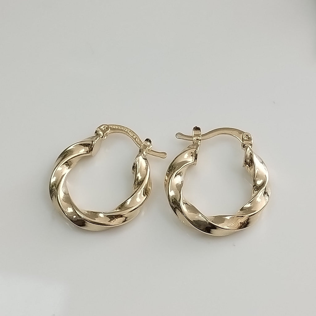 ARETES ARRACADA TORZAL 14K 1.8 GR (NUEVO)