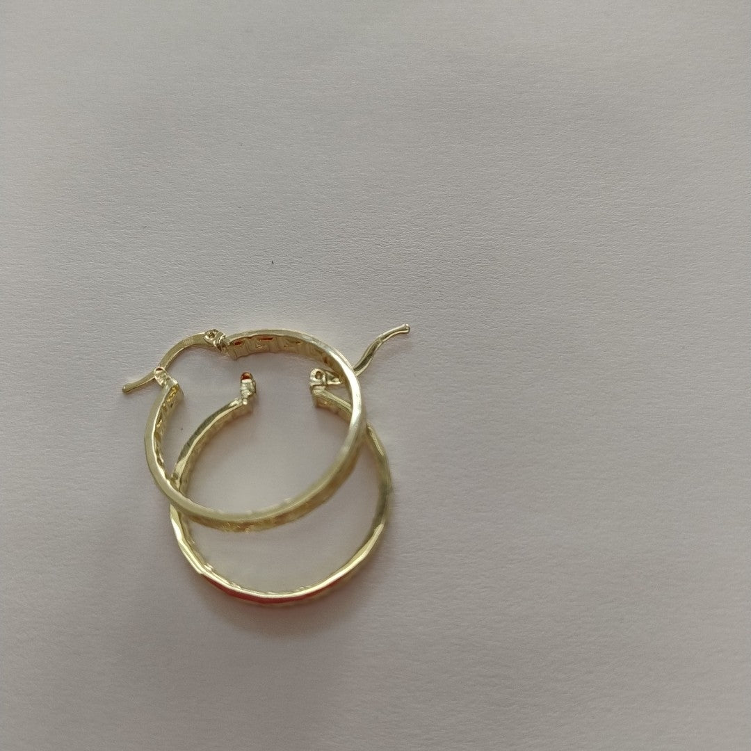 ARETES TEJIDO ARRACADA CON GRECAS 14K 2.8 GR (NUEVO)