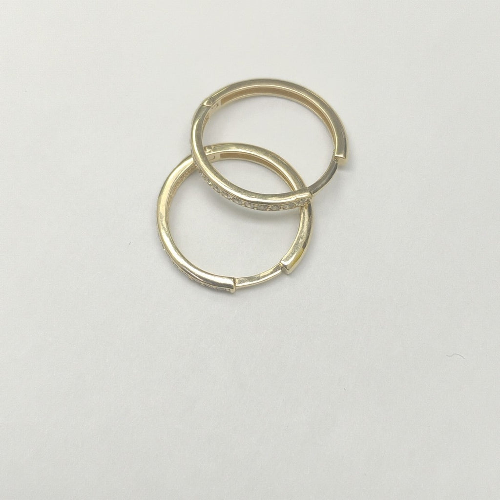 ARETES ARRACADAS C CIRCONIAS 14K 2 GR (NUEVO)