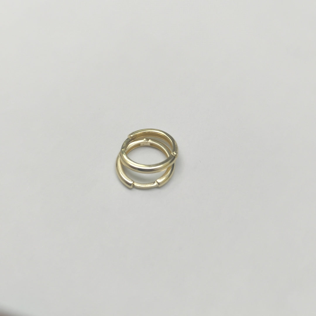 ARETES HUGGIES LISAS 14K 1.5 GR (NUEVO)
