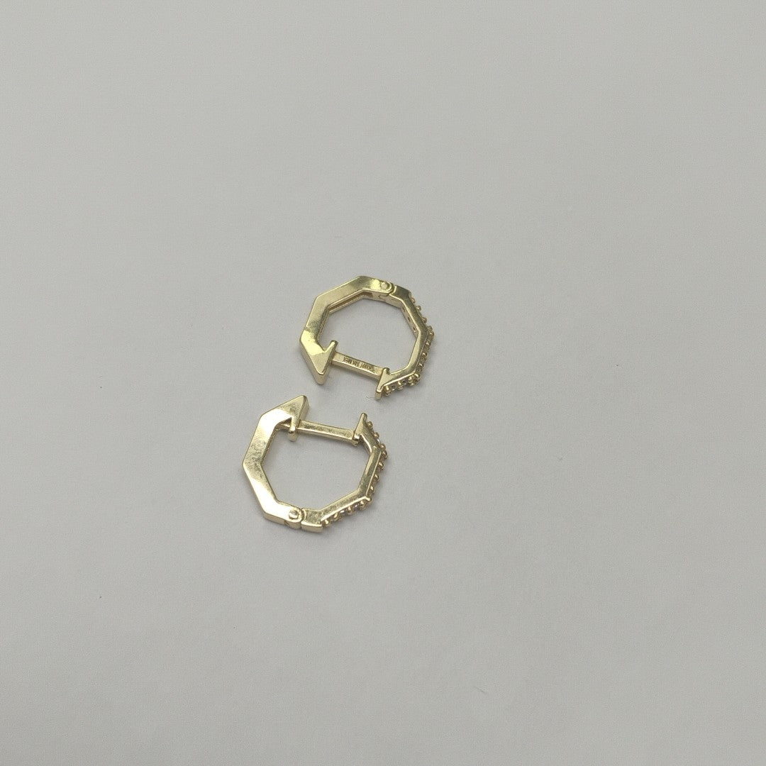 ARETES HUGGIES C CIRCONIAS 14K 1.7 GR (NUEVO)