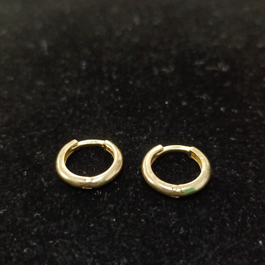 ARETES ARRACADAS LISAS 10K 1.2 GR (NUEVO)