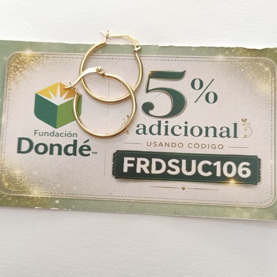 ARETES ARRACADAS 14K 1.3 GR (NUEVO)