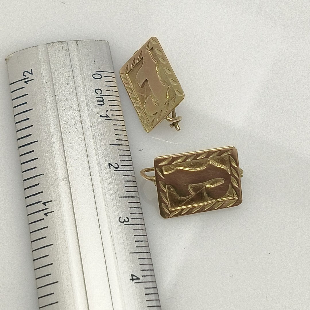 ARETES PAR ORO 10 K 1.5 GRMS (SEMINUEVO)