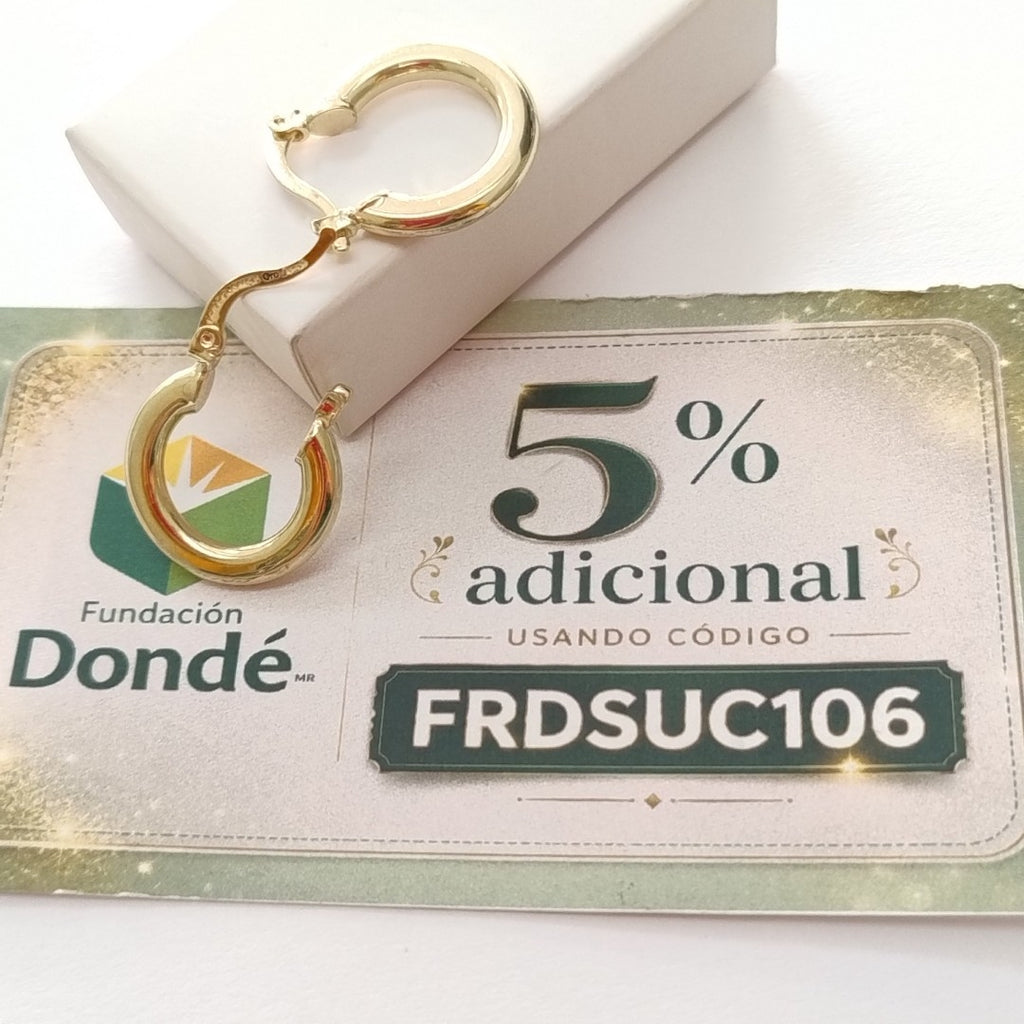 ARETES ARRACADAS 14K 1.6 GR (NUEVO)