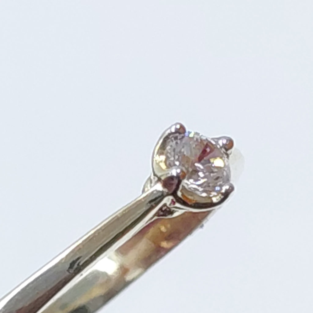 ANILLO ANILLITO SOLITARIO CIRCONIA 14K 7 TALLA 1.4 GR (NUEVO)