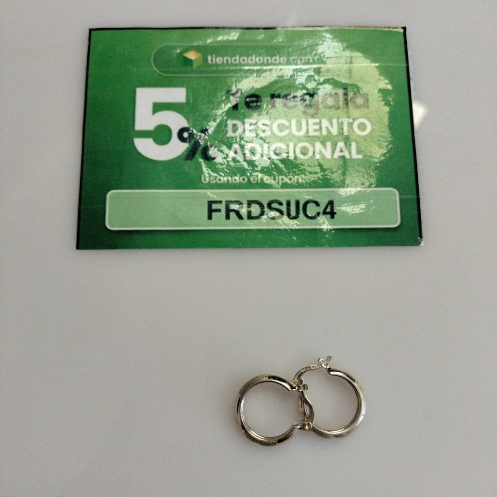 ARETES TEJIDO ARRACADA SATINADA 14K 2.6 GR (NUEVO)