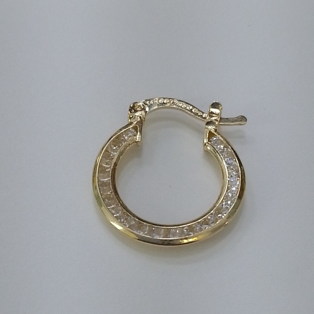 ARETES ARRACADAS CON CIRCONIAS 14K 2.3 GR (NUEVO)