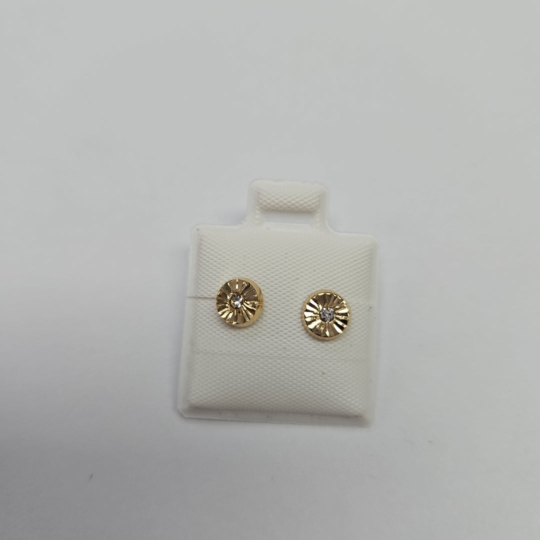BROQUELES BROQUEL FIG BOTON C CIRCONIA 14K 0.2916 GR (NUEVO)