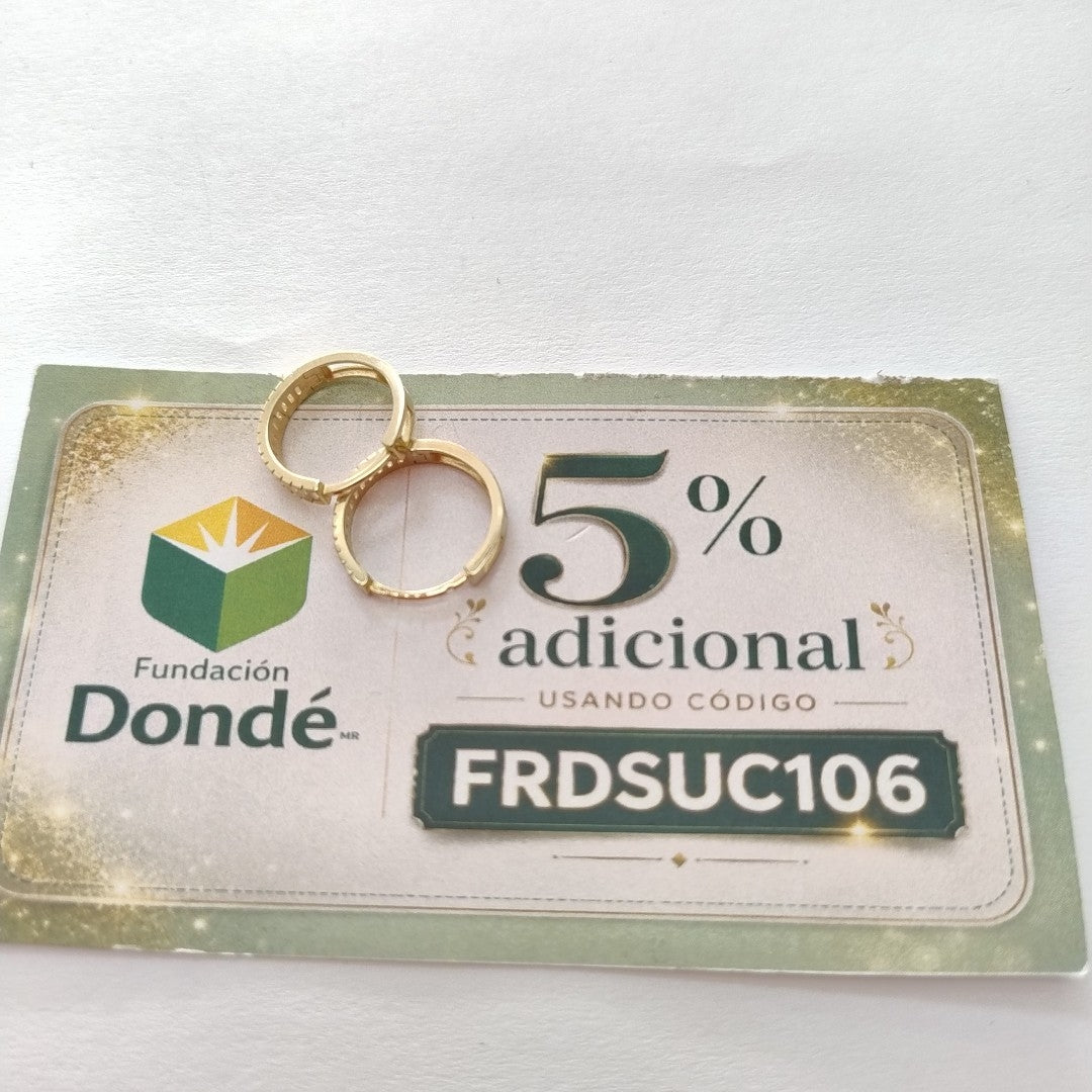 HUGGIES ORO 14K 1.6 (NUEVO)