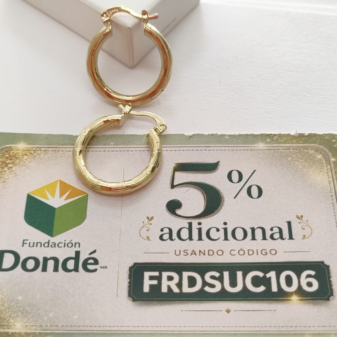 ARETES ARRACADAS 14K 2.7 GR (NUEVO)