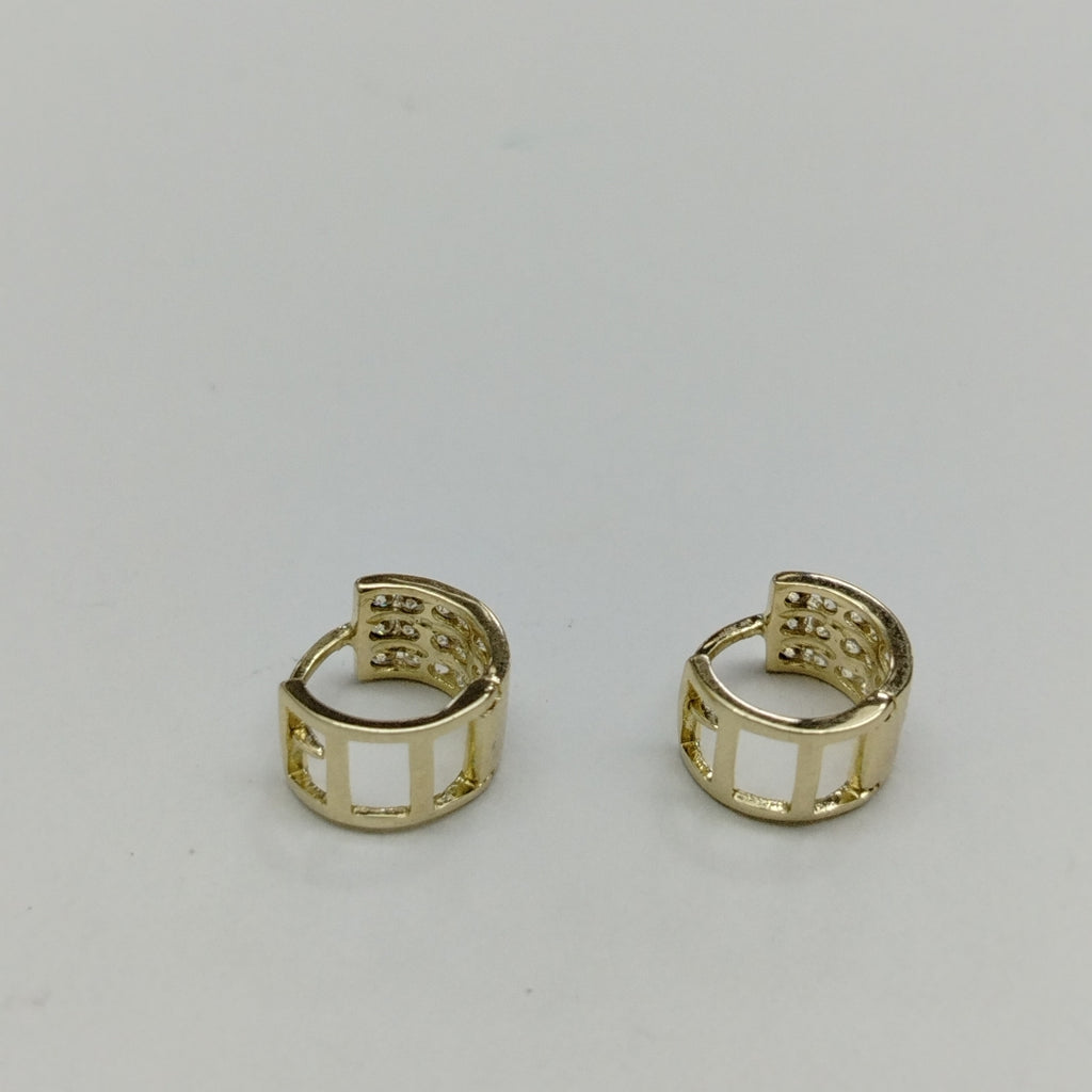 ARETES HUGGIES C CIRCONIA 14K 2.2 GR (NUEVO)