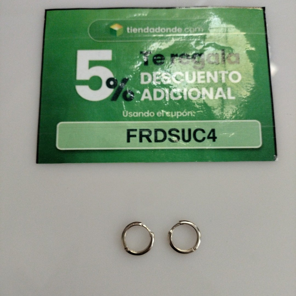 ARETES HUGGIES LISAS 14K 1.6 GR (NUEVO)