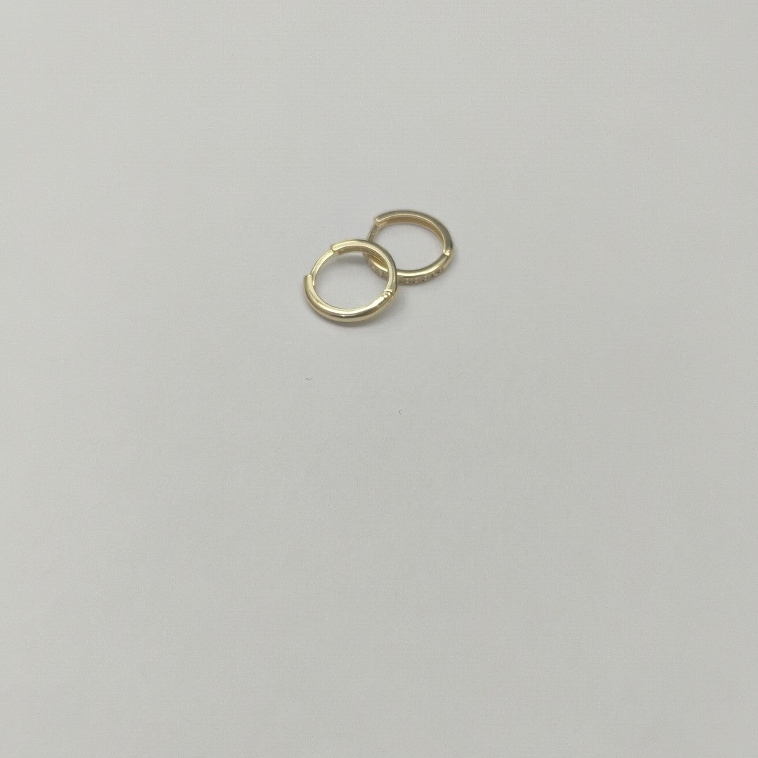 ARETES HUGGIES C CIRCONIA 14K 1.7 GR (NUEVO)