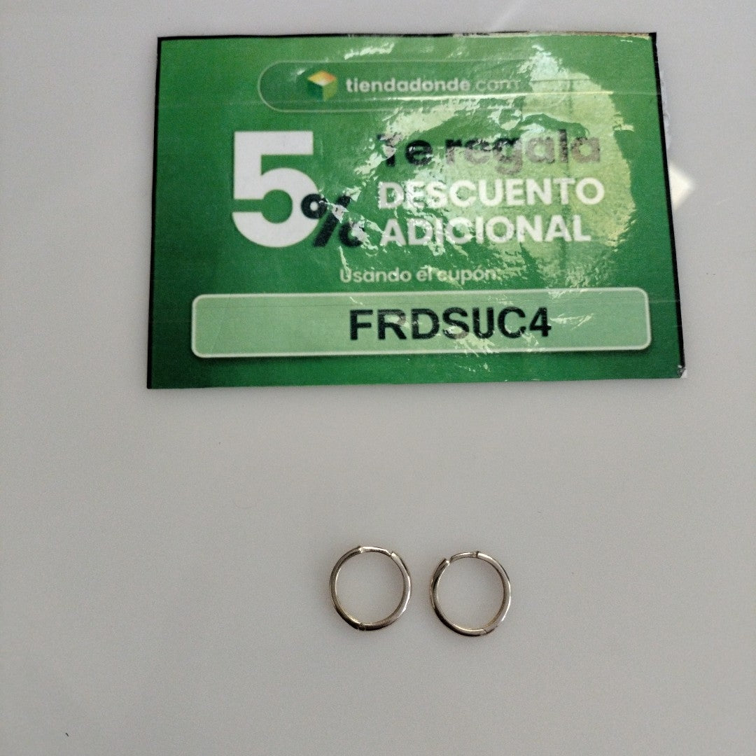 ARETES HUGGIES C CIRCONIA 14K 1.8 GR (NUEVO)
