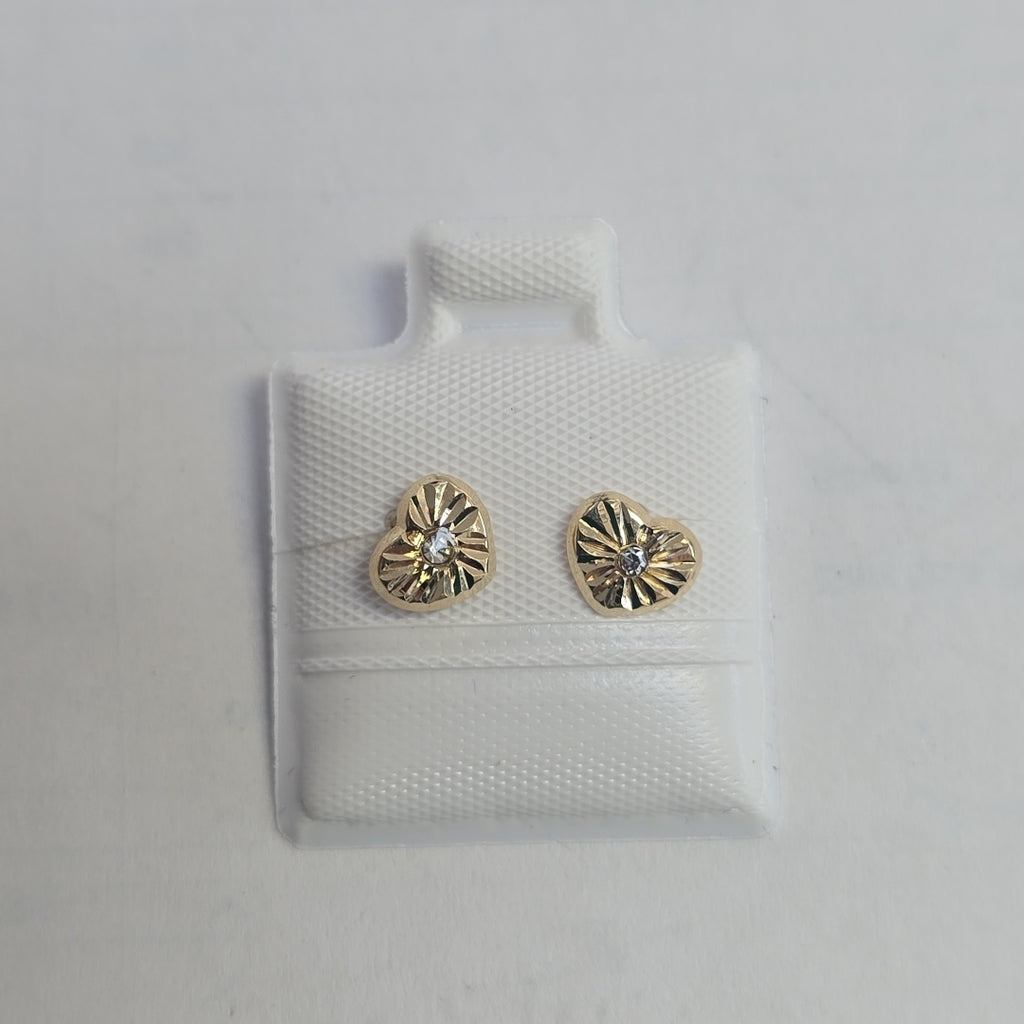 BROQUELES BROQUEL FIG CORAZON C CIRCONIA 14K 0.2603 GR (NUEVO)