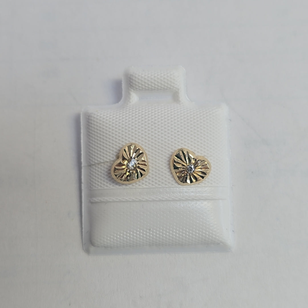BROQUELES BROQUEL FIG CORAZON C CIRCONIA 14K 0.2603 GR (NUEVO)