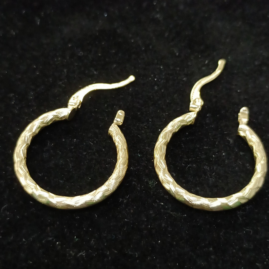 ARETES ARRACADAS LABRADAS 14K 2.1 GR (NUEVO)
