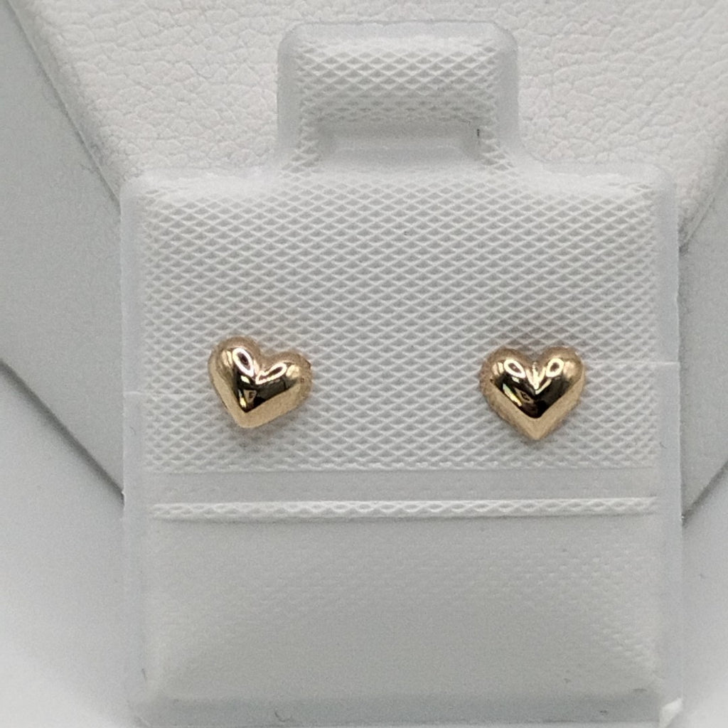 BROQUELES BROQUEL FIG CORAZON LISO 14K 0.1987 GR (NUEVO)