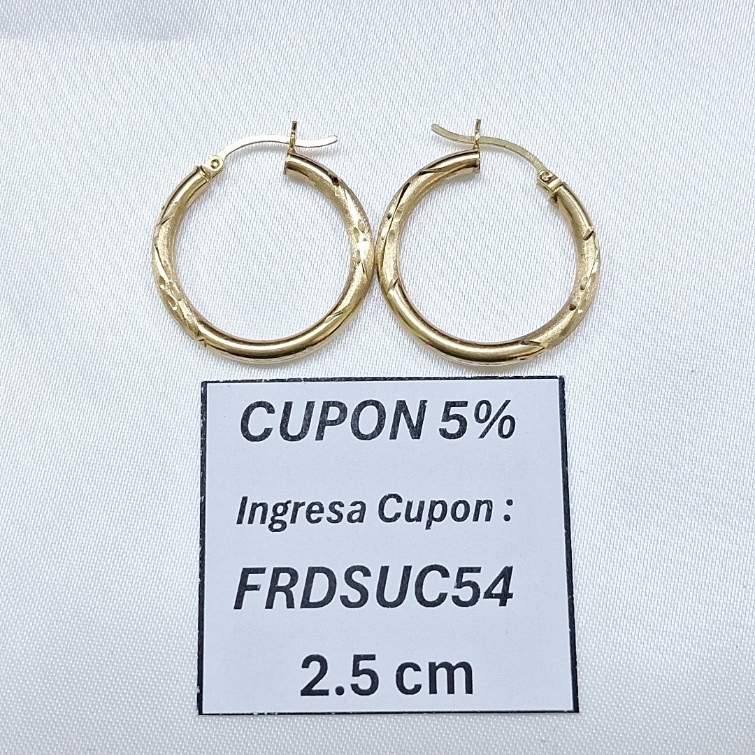 ARRACADAS PAR ORO 14 K 2,40 GRMS (SEMINUEVO)