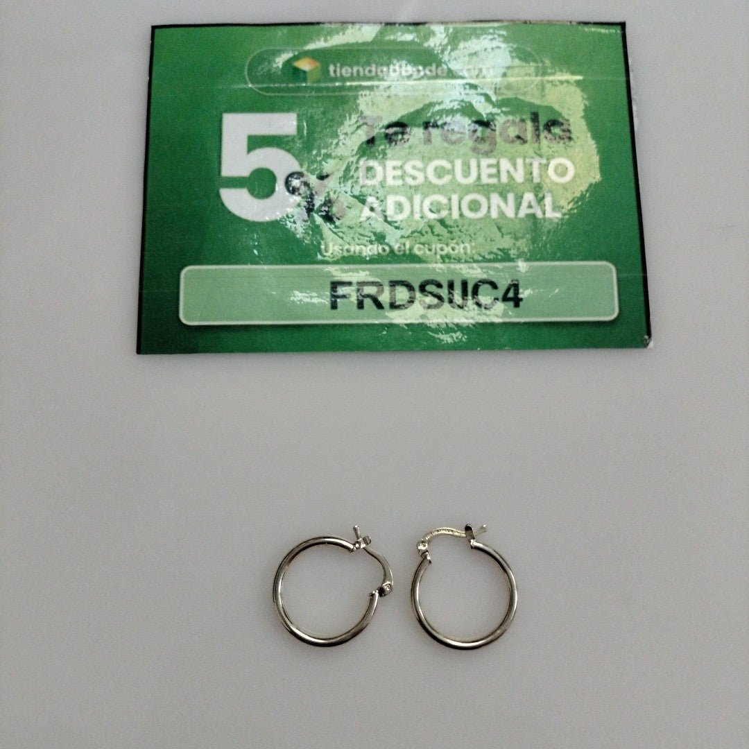 ARETES TEJIDO ARRACADAS LISAS 14K 1.2 GR (NUEVO)