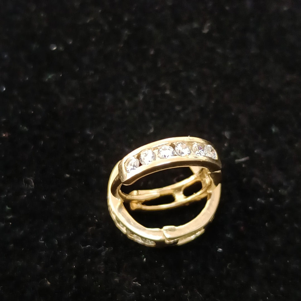 ARETES ARRACADA C CIRCONIAS 14K 1.2 GR (NUEVO)