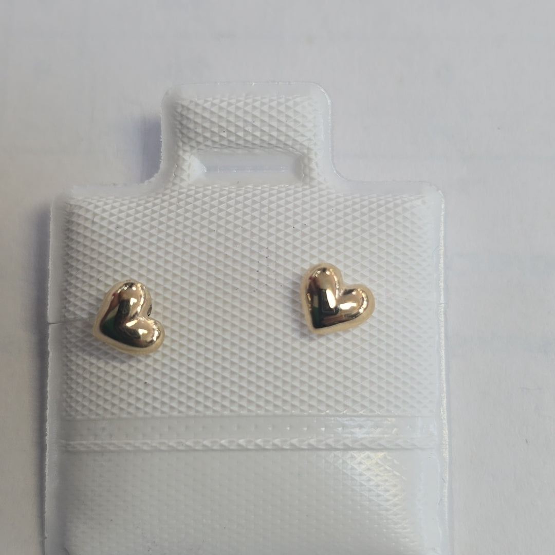 BROQUELES BROQUEL FIG CORAZON LISO 14K 0.1987 GR (NUEVO)