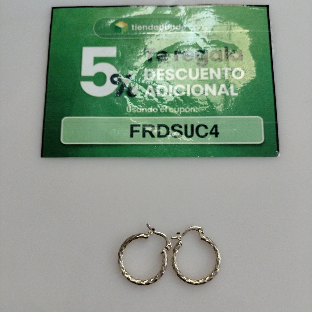 ARETES ARRACADAS LABRADAS 14K 2 GR (NUEVO)