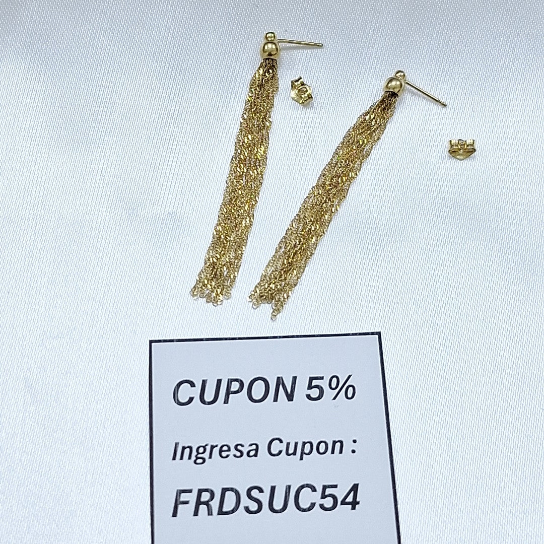 BROQUELES PAR ORO 14 K 2,30 GRMS (SEMINUEVO)