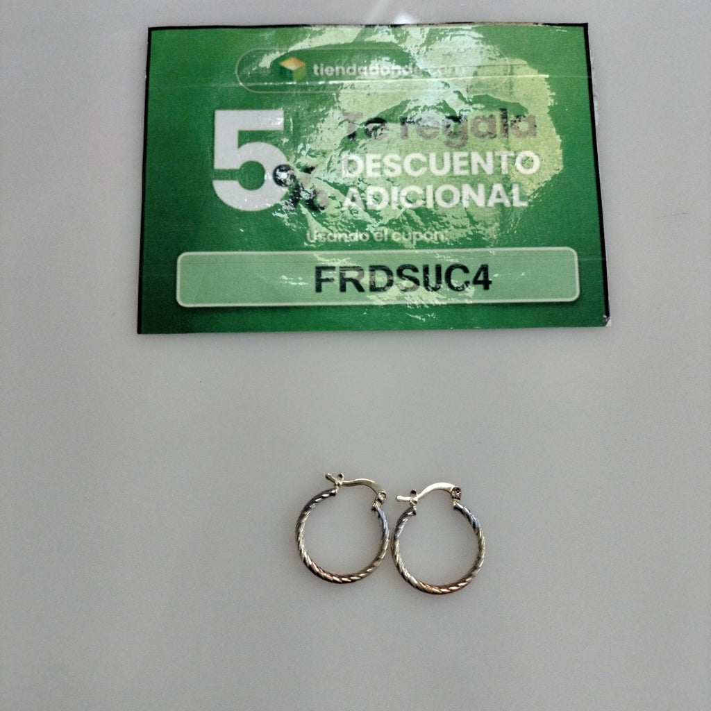 ARETES TEJIDO ARRACADAS TZL COMBINADAS 14K 1.7 GR (NUEVO)