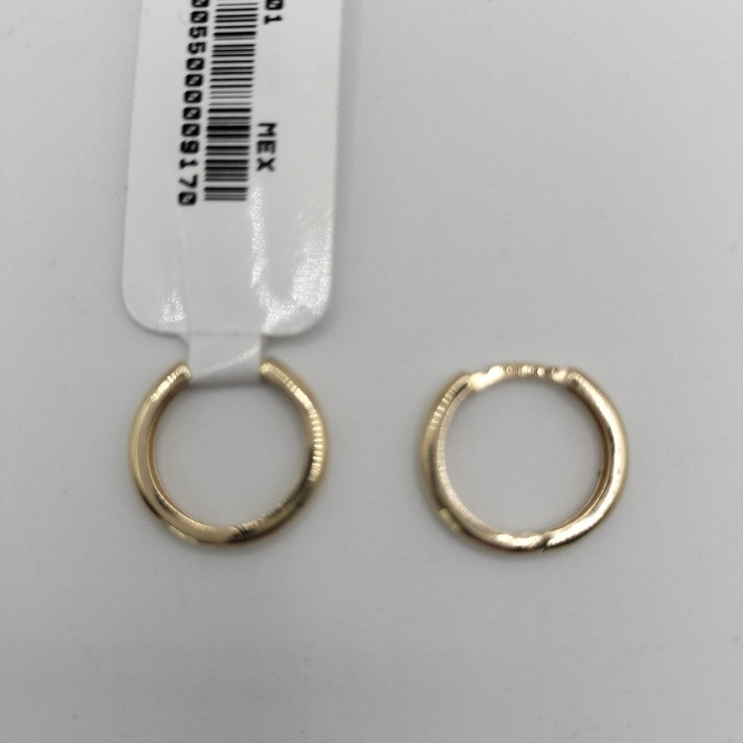 ARETES HUGGIES LISAS 14K 1.6 GR (NUEVO)