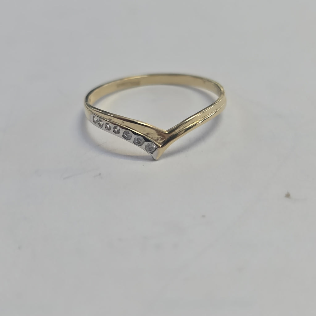 ANILLOS CON CIRCONIAS 14K TALLA 9 1.1 GR (NUEVO)