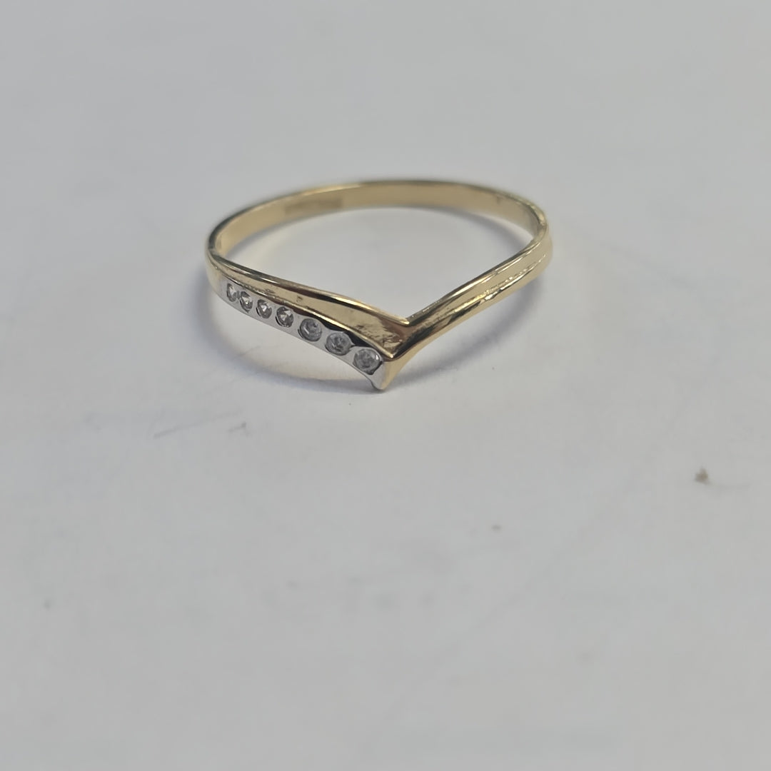 ANILLOS CON CIRCONIAS 14K TALLA 9 1.1 GR (NUEVO)