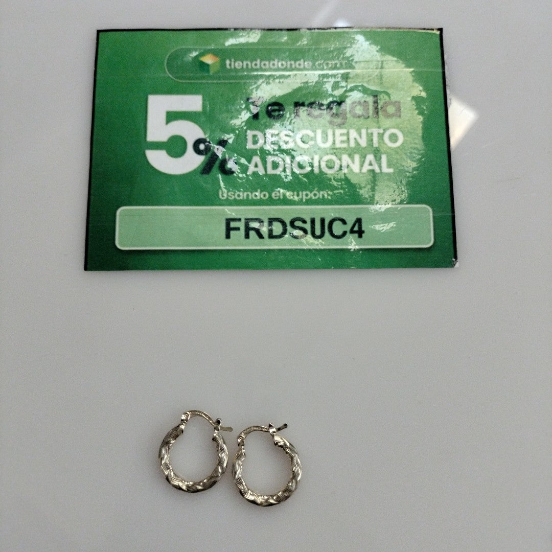 ARETES TEJIDO ARRACADAS ASTRIADAS 14K 1.9 GR (NUEVO)