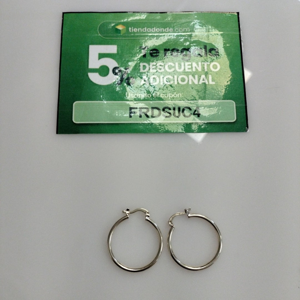 ARETES TEJIDO ARRACADAS LISAS 14K 1.5 GR (NUEVO)