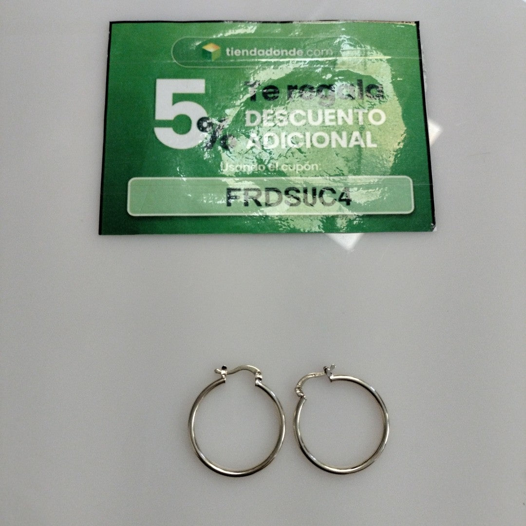 ARETES TEJIDO ARRACADAS LISAS 14K 1.5 GR (NUEVO)