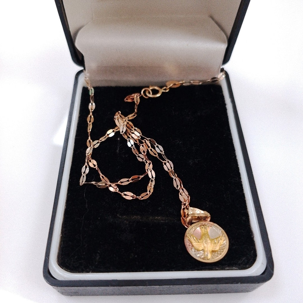 CADENA,MEDALLA RELIGIOSA ORO 10 K 1,50 GRMS (SEMINUEVO)