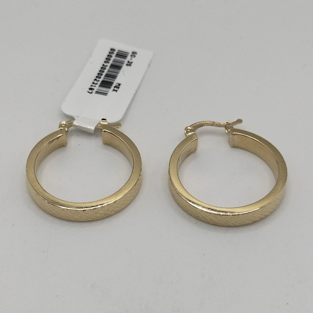 ARETES TEJIDO ARRACADAS FACETADAS 14K 2.9 GR (NUEVO)