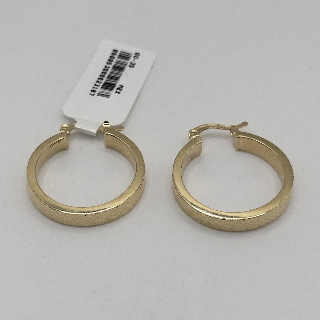 ARETES TEJIDO ARRACADAS FACETADAS 14K 2.9 GR (NUEVO)