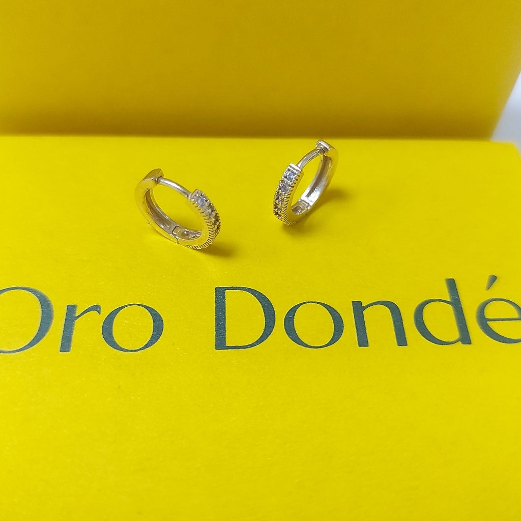 ARETES ARRACADAS CON CIRCONIAS 10K 1.2 GR (NUEVO)