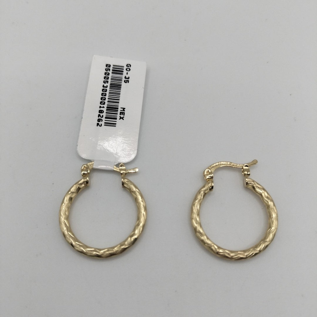 ARETES ARRACADAS LABRADAS 14K 2.1 GR (NUEVO)