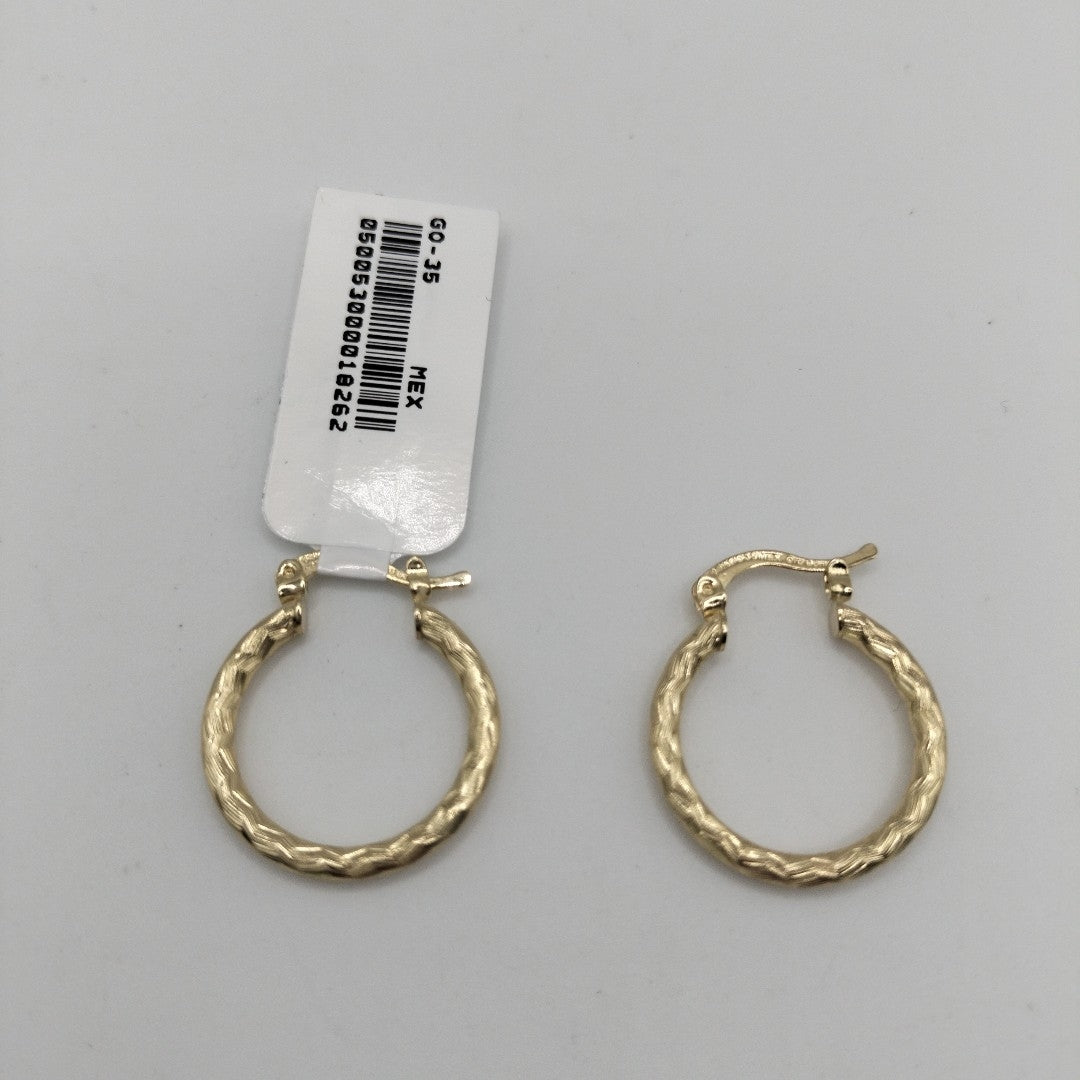 ARETES ARRACADAS LABRADAS 14K 2.1 GR (NUEVO)