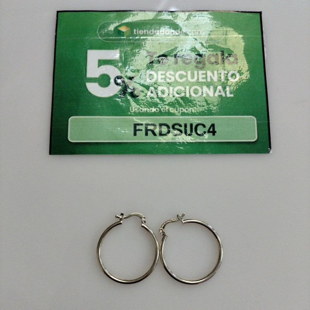 ARETES TEJIDO ARRACADAS LISAS 14K 1.5 GR (NUEVO)