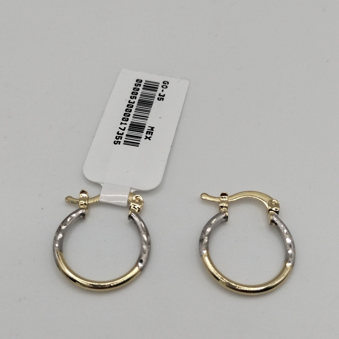 ARETES ARRACADAS COMBINADAS 14K 1.1 GR (NUEVO)