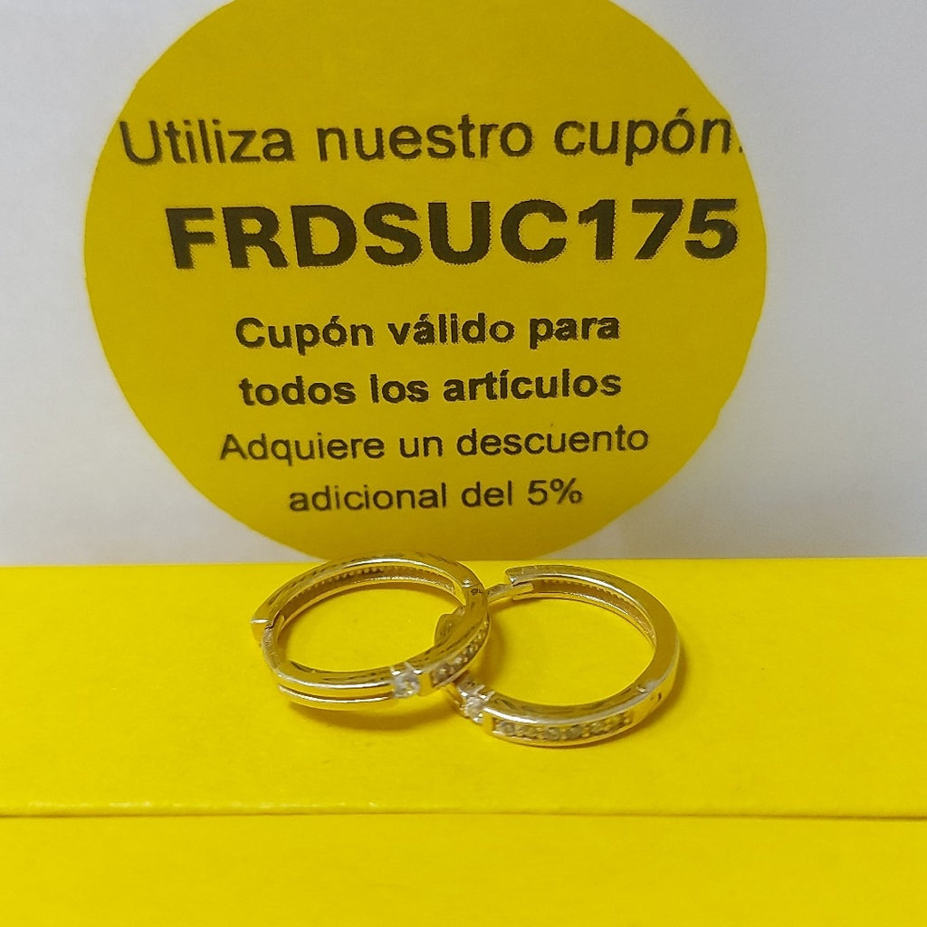 ARETES ARRACADAS LISAS 14K 2.3 GR (NUEVO)