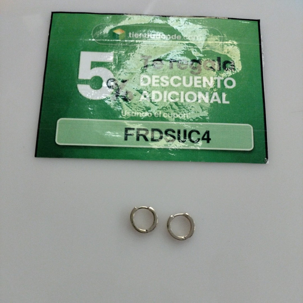 ARETES HUGGIES C CIRCONIAS 14K 2.2 GR (NUEVO)